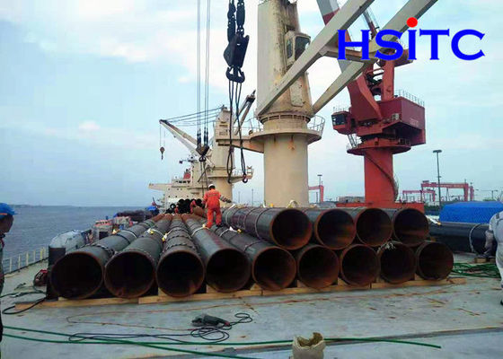 56 inç En10210 3LPE Kaplama LSAW Çelik boru Düz dikiş